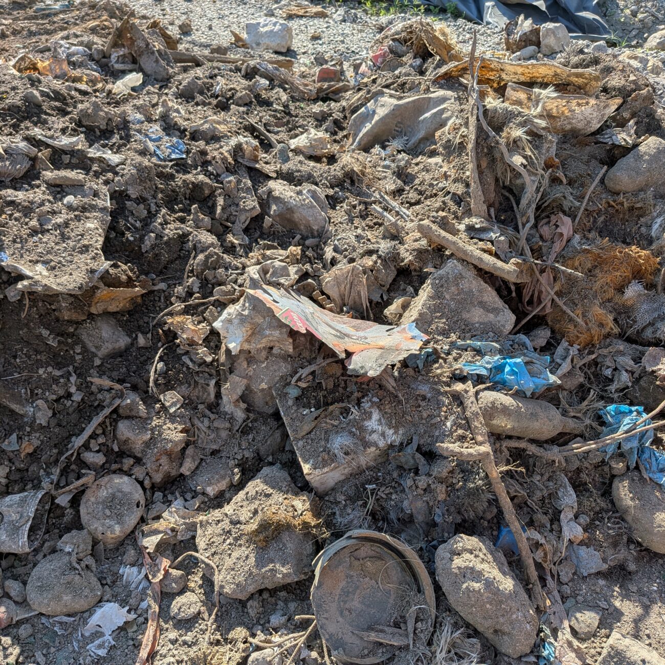 Déchets de l'ancien incinérateur